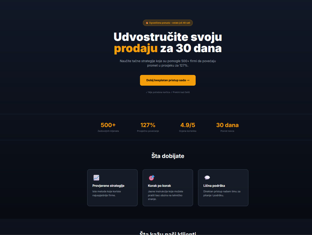 Landing Stranica Funnel